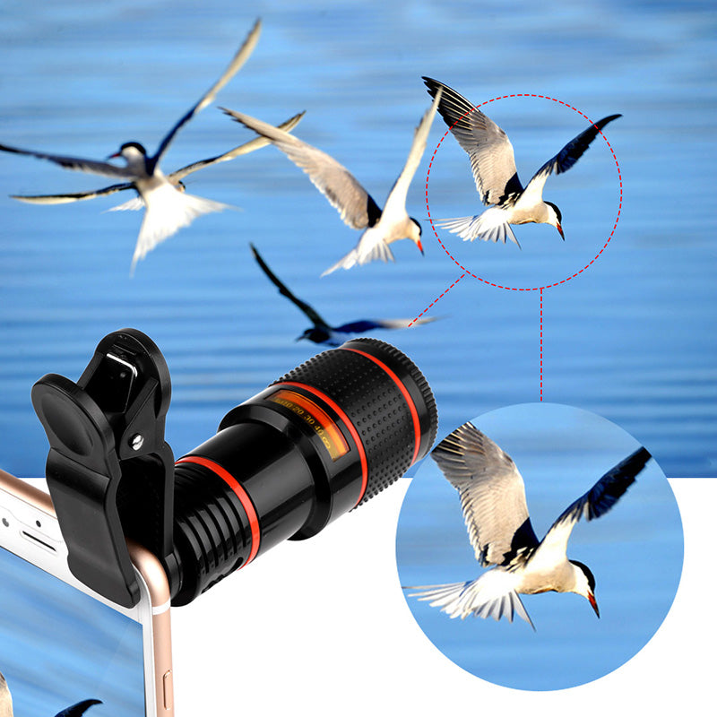 Zoom Mobile Phone Clip-On Retractable Telescope Camera Lens For  Galaxy S3 S4 S5 S6 S7 Edge Phone