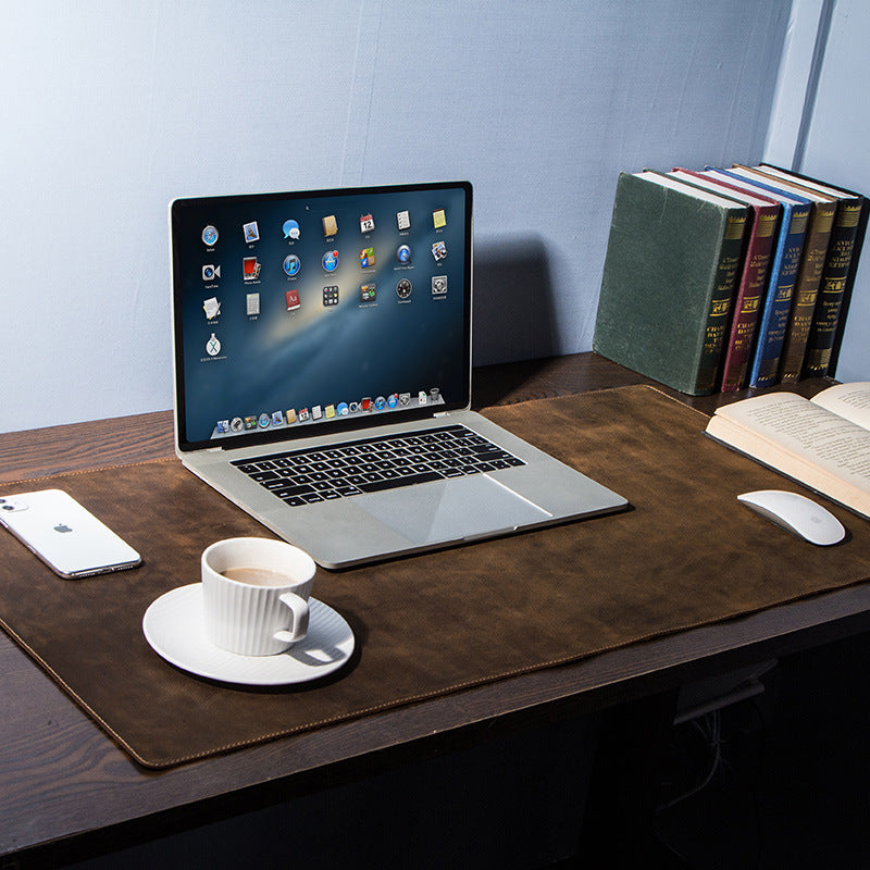 Extra large non-slip desktop computer desk leather pad