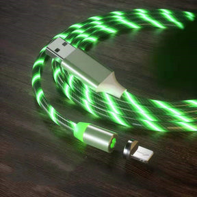 Magnetic Charging Cable Streamer Fast Charging Cable Lighting Micro USB Cable LED Magnet Charger Type-C Cable