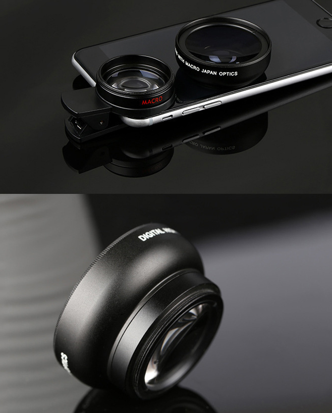 Mobile phone lens 0.45Xwide angle 12.5 times the macro external lens photography camera universal HD Combo